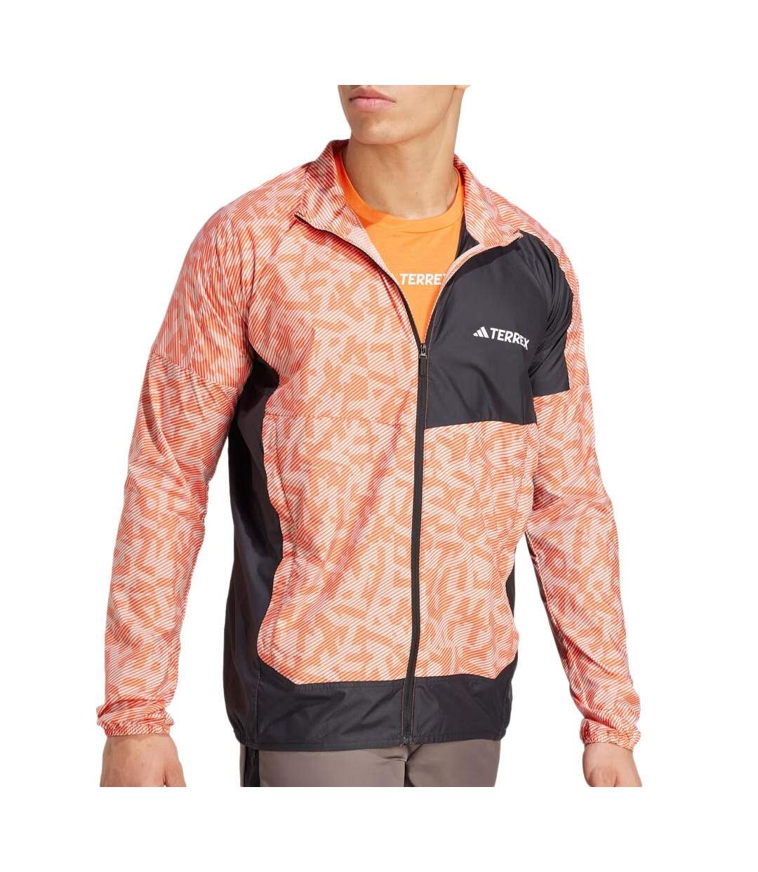 Veste rose/noir homme adidas trail-1