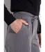 Pantalon droit lien à la taille 3/4 élastiquée-4
