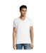 Mens Imperial V Neck T-shirt White SOLS-1