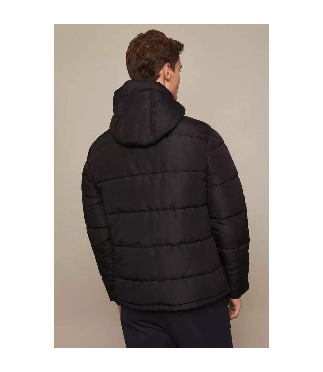 Burton Mens Quilted Hooded Regular Puffer Jacket (Black)