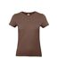 Womens/ladies #e190 T-shirt Chocolate B&C-1