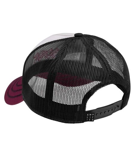 Casquette Trucker Beige Noir Rouge Foncé Amplified