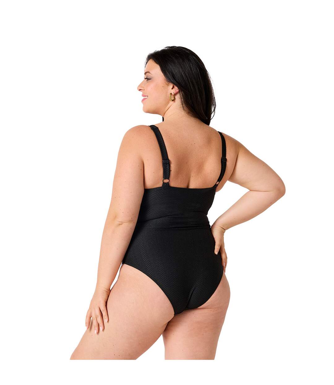 Maillot de bain 1 pièce noir Désinvolte-2