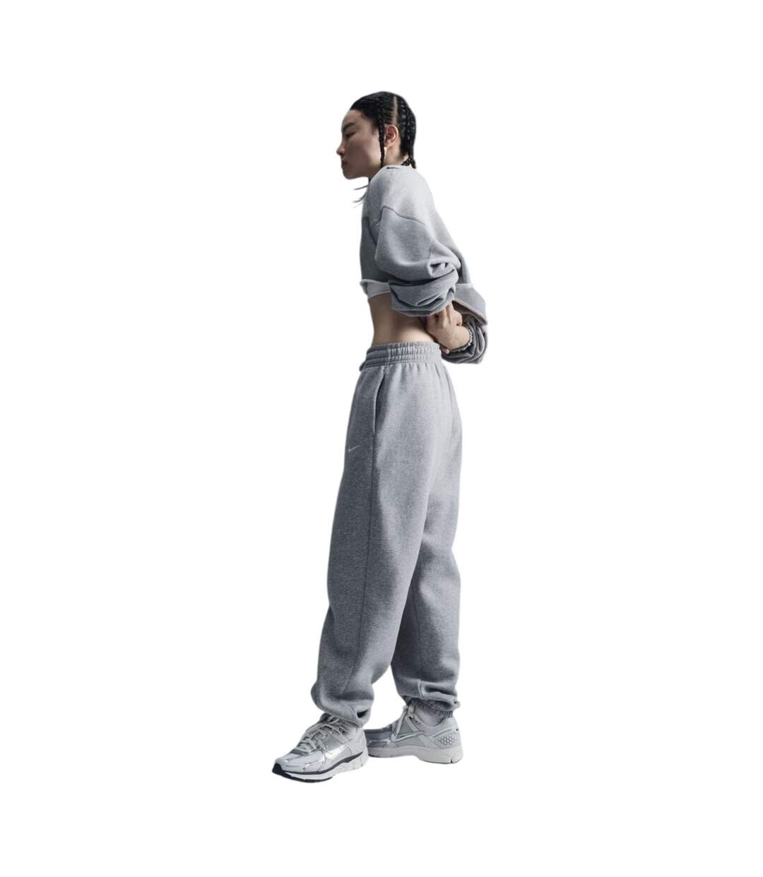 Pantalon De Jogging Femme Gris Foncé Chiné Nike-3