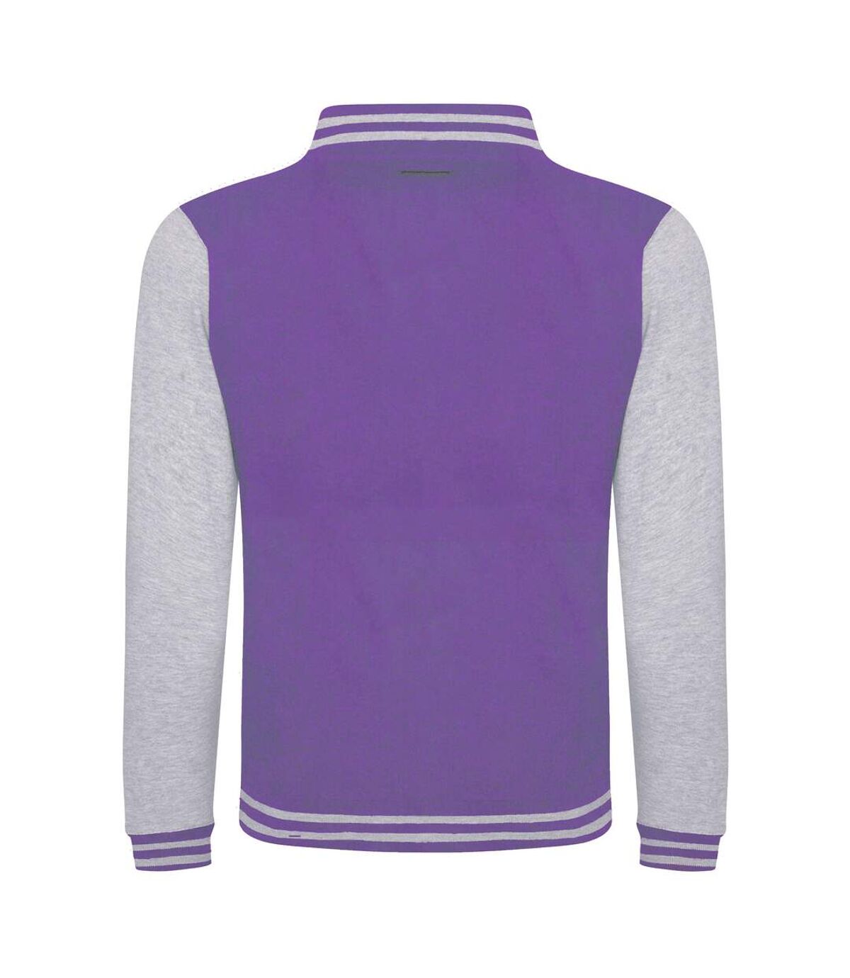 Awdis Unisex Varsity Jacket (Purple/ Heather Gray)