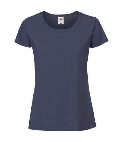 T-shirt iconic femme bleu marine Fruit of the Loom