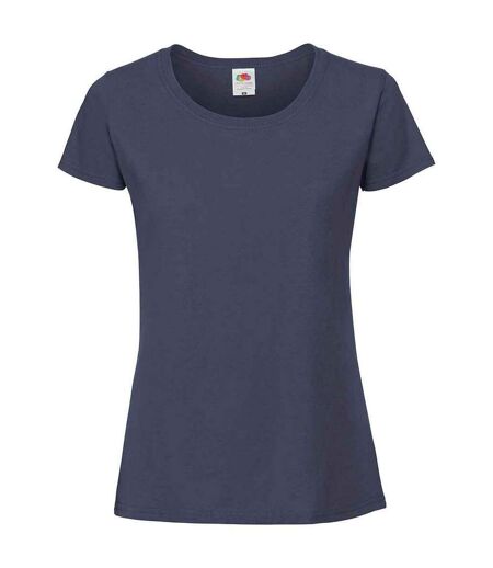 T-shirt iconic femme bleu marine Fruit of the Loom