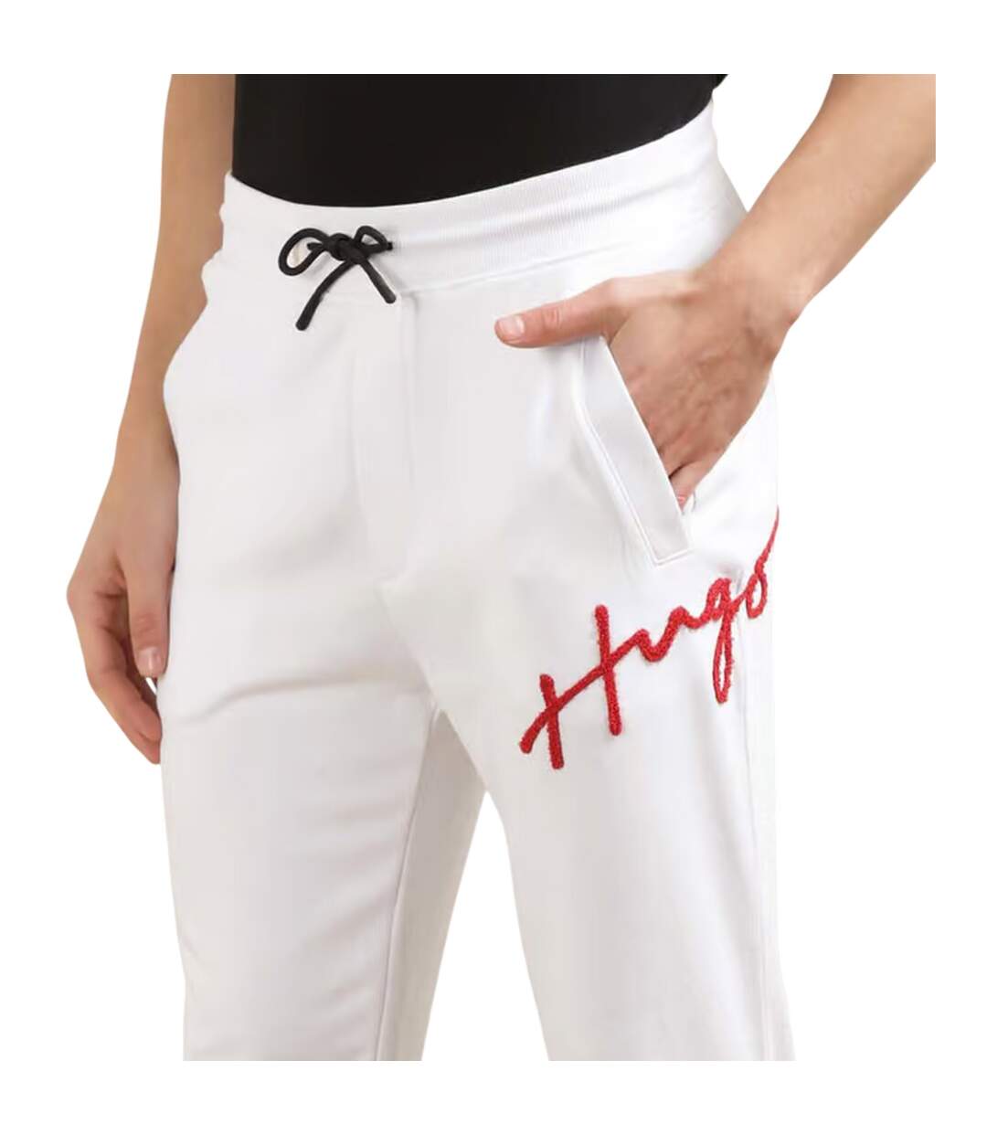Pantalon De Jogging Motif/style Logo Drog Homme Blanc Hugo-4