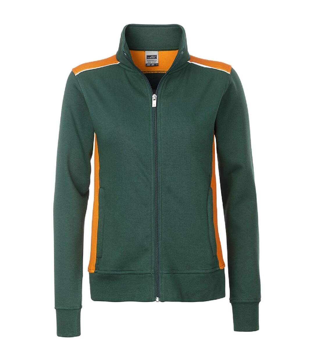 Sweat de travail zip intégral - Femme - JN869 - vert foncé-1