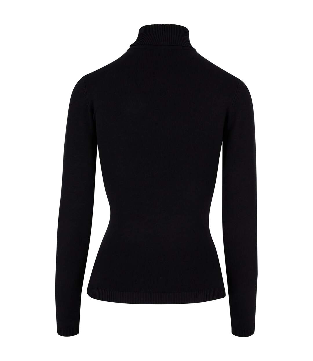 Womens/ladies Knitted Turtle Neck Sweatshirt Black Urban Classics-2
