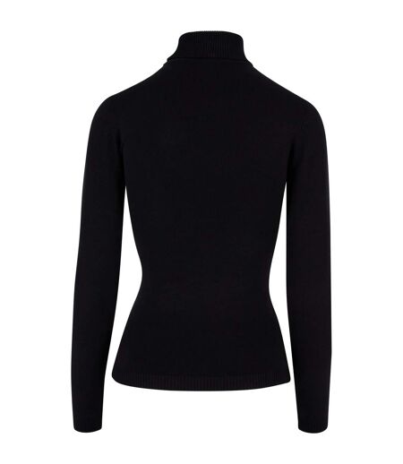 Womens/ladies Knitted Turtle Neck Sweatshirt Black Urban Classics