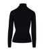 Womens/ladies Knitted Turtle Neck Sweatshirt Black Urban Classics-2