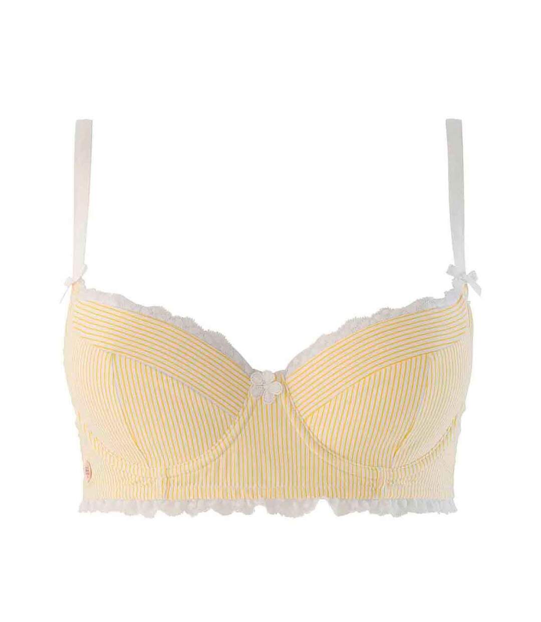 Soutien-gorge ampliforme coque moulée jaune Midinette-1