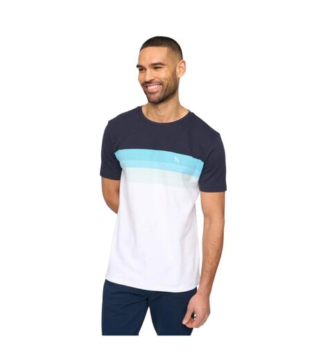 Mens Kemble T-shirt Navy Turquoise Bewley & Ritch