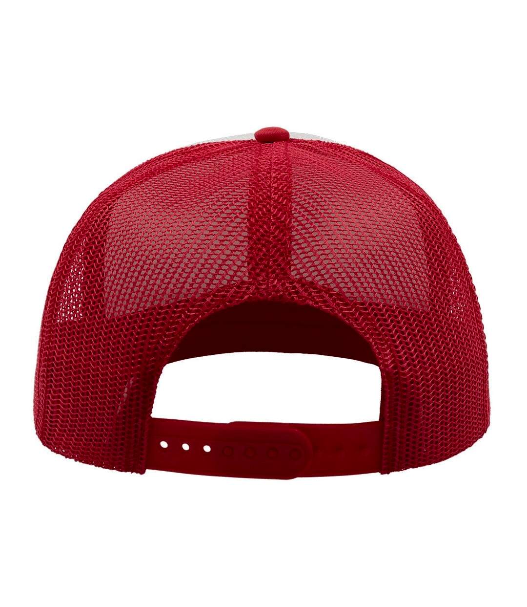 Casquette trucker snap 90s adulte blanc / rouge Atlantis-2