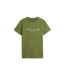 Mens Embroidered Logo Crew Neck T-shirt Pine Tommy Hilfiger-1