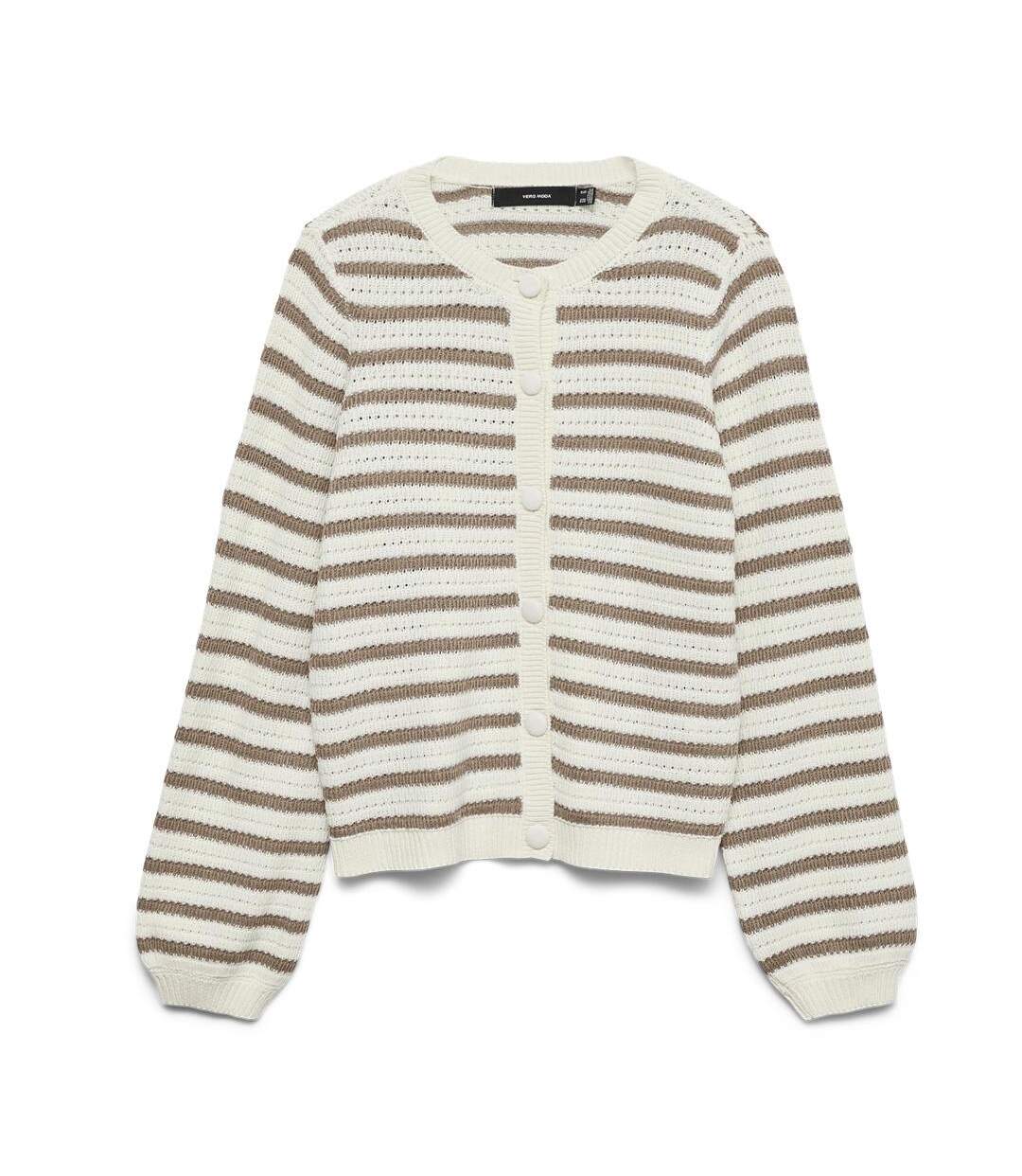 Gilet blanc/marine femme vero moda geous-1