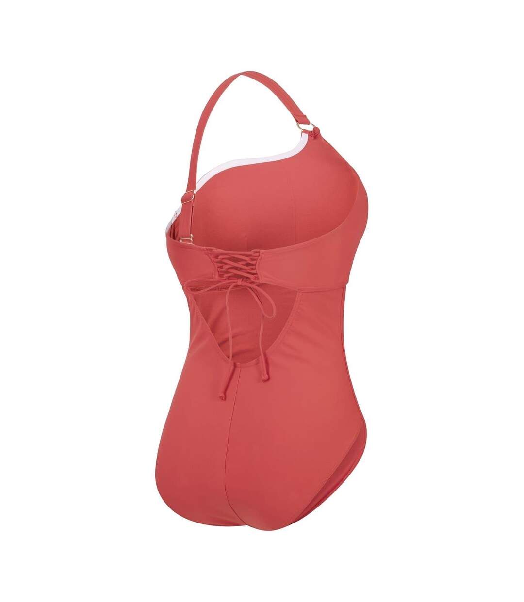 Womens/ladies Asymmetric One Piece Swimsuit Brown Speedo-3