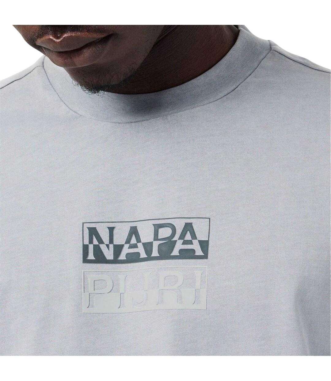 Mens Cotton T-shirt Ultimate Grey Napapijri-4