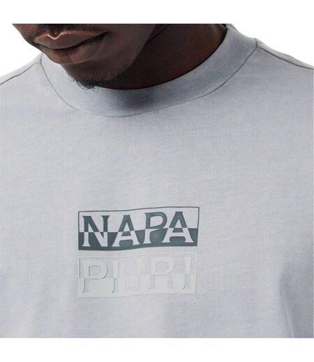 Mens Cotton T-shirt Ultimate Grey Napapijri