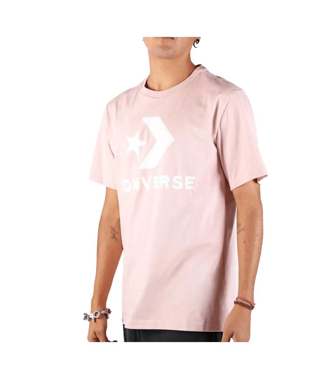 T-shirt Rose Homme Converse Star Chevron 10025458 - L-1