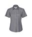 Russell Collection Womens/Ladies Oxford Short-Sleeved Shirt (Silver) - UTPC5910
