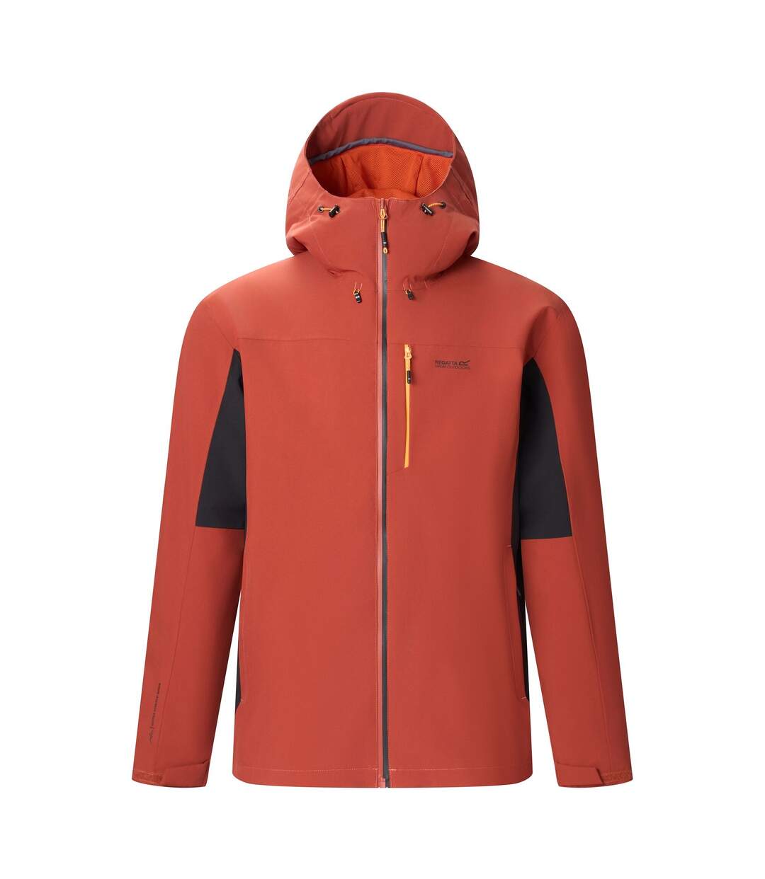 Mens Birchdale Ii Waterproof Jacket Burnt Henna Black Regatta-2