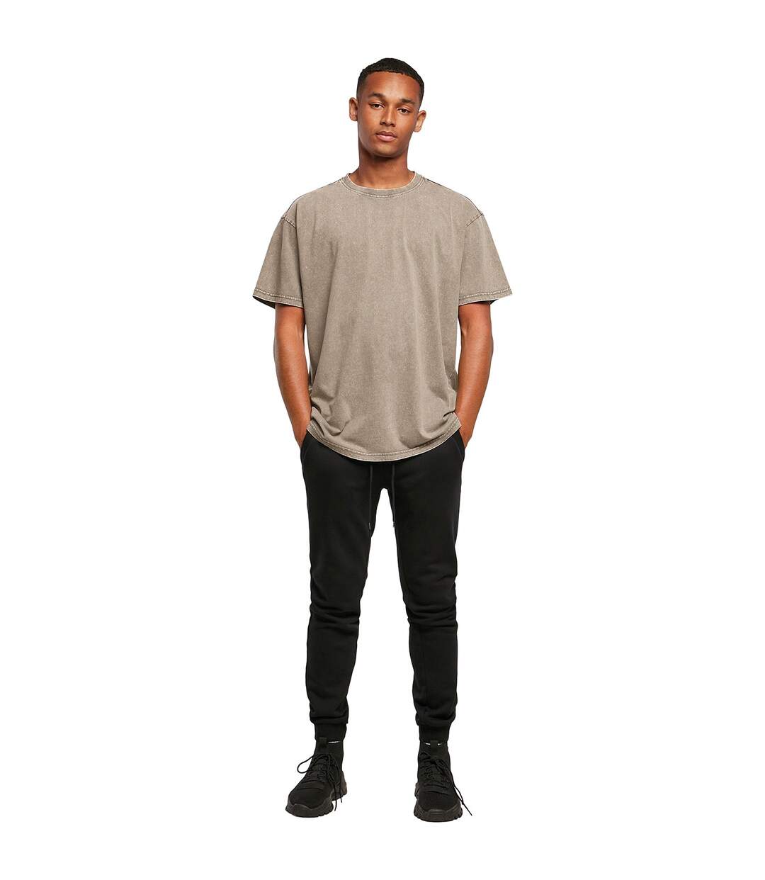T-shirt Homme Kaki Foncé Build Your Brand-1