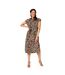Robe Chemise Motif/style Imprimé Léopard Femme Marron Noir Biba-2