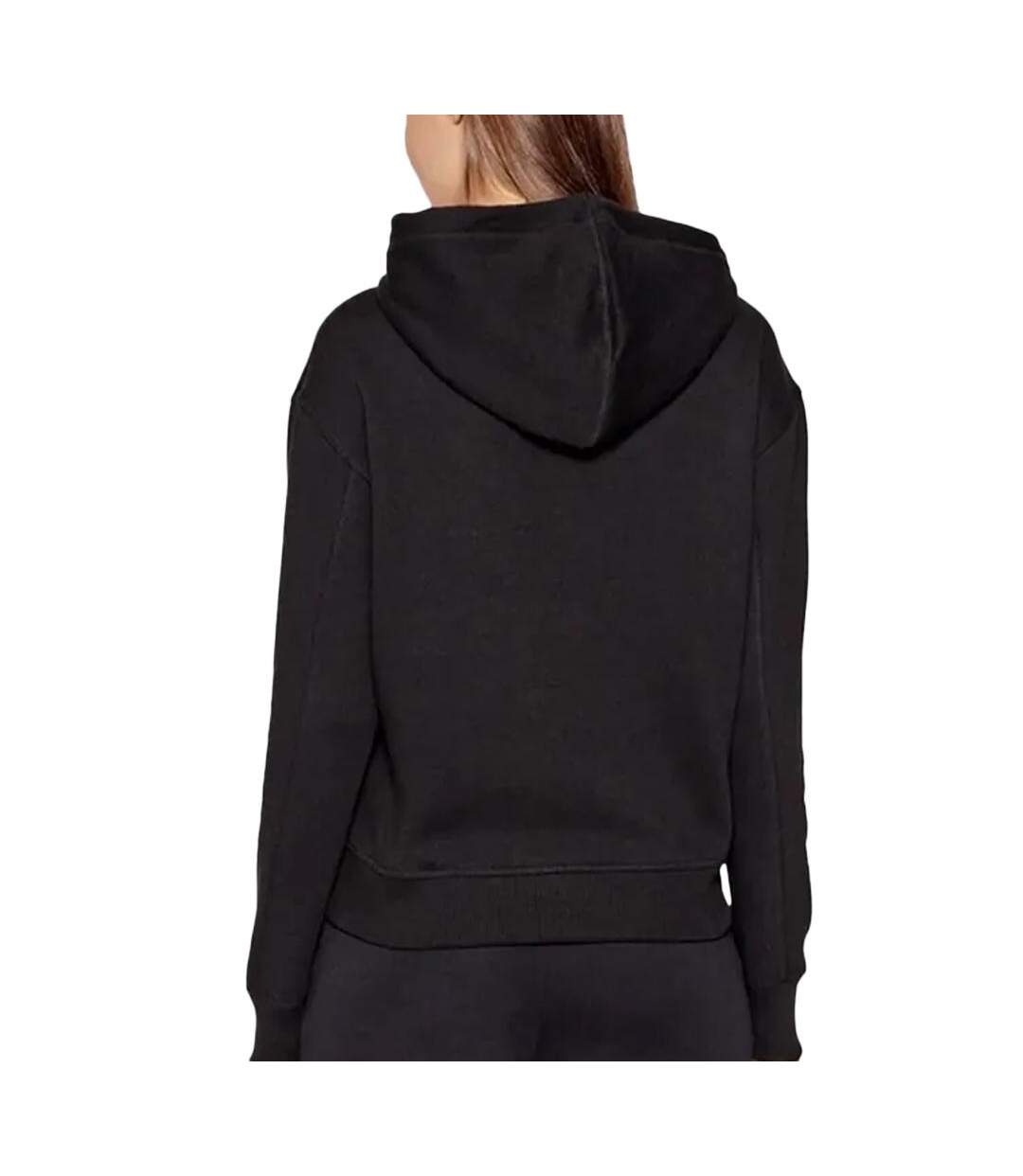 Sweat à capuche noir femme calvin klein jeans embroidery - l-2
