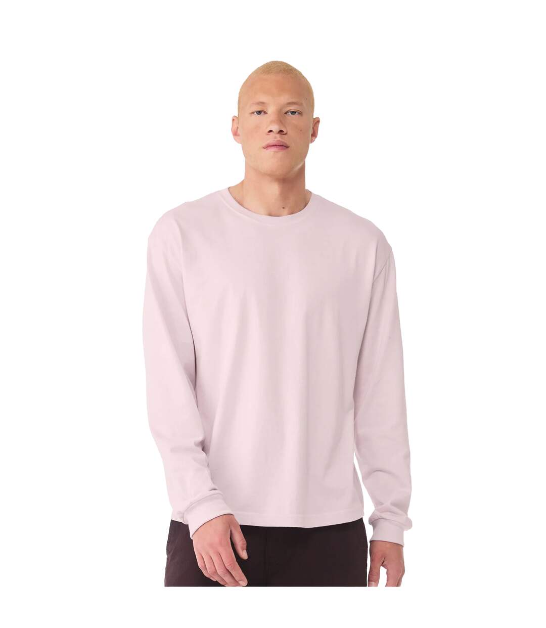 Unisex Adult Heavyweight Boxy Long-sleeved T-shirt Soft Pink Bella + Canvas-3