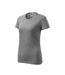 Womens/ladies Classic New T-shirt Grey Adler-3