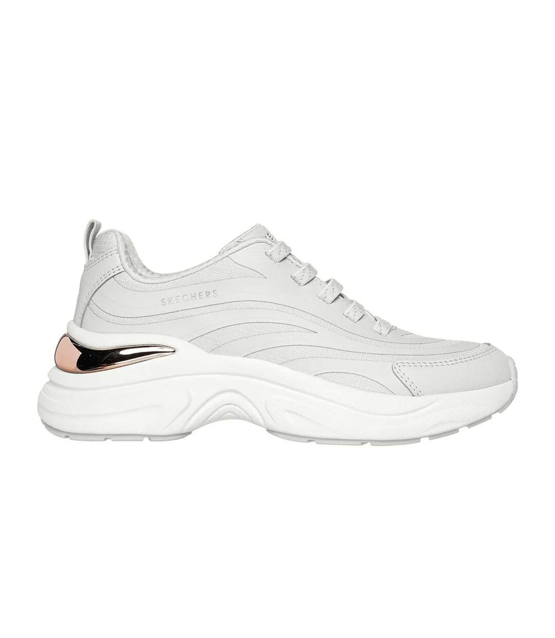 Womens/ladies Hazel Step N Flow Trainers White Skechers-3
