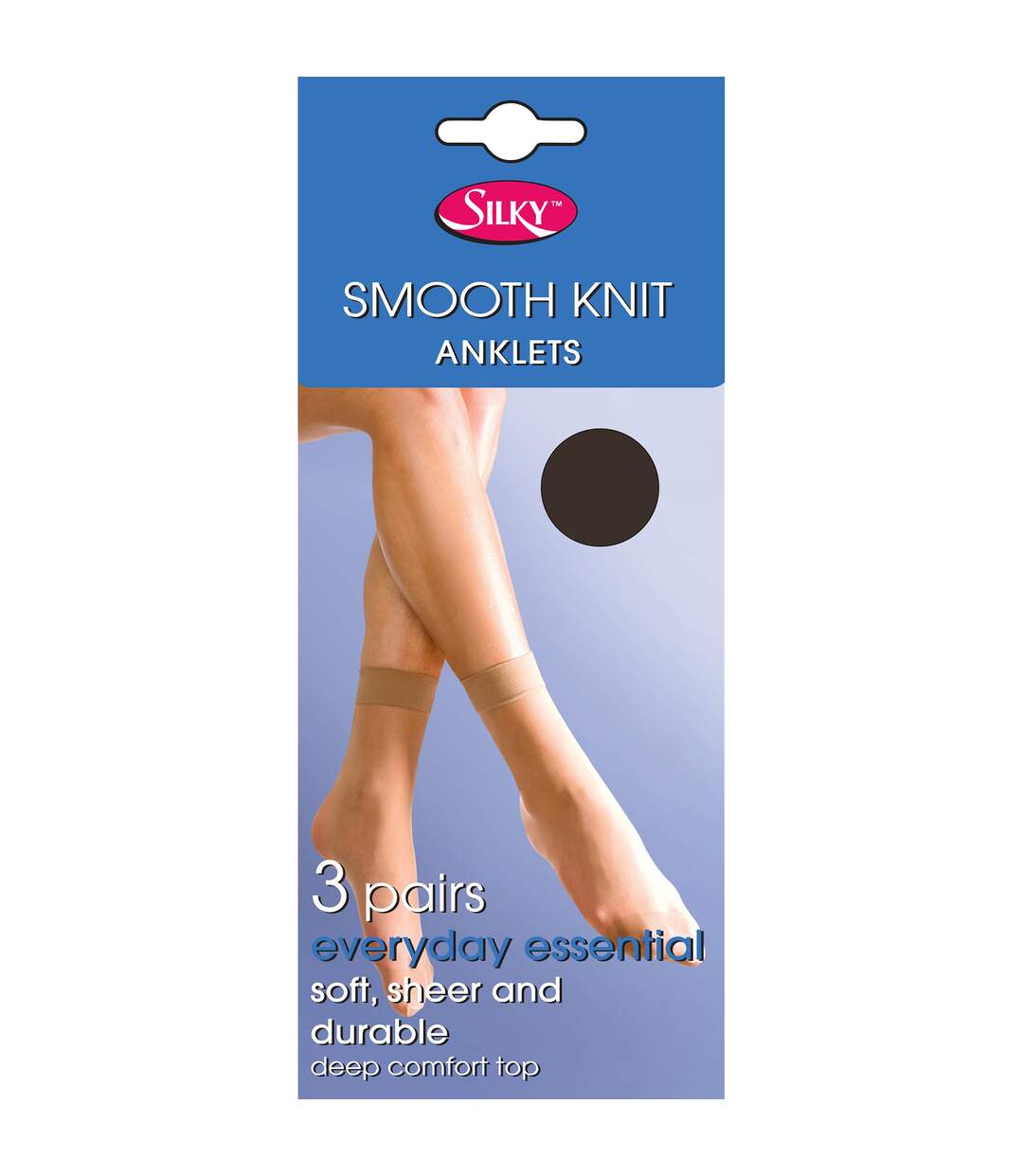 Smooth chaussettes 15 deniers lot de 3 paires femme marron foncé Silky