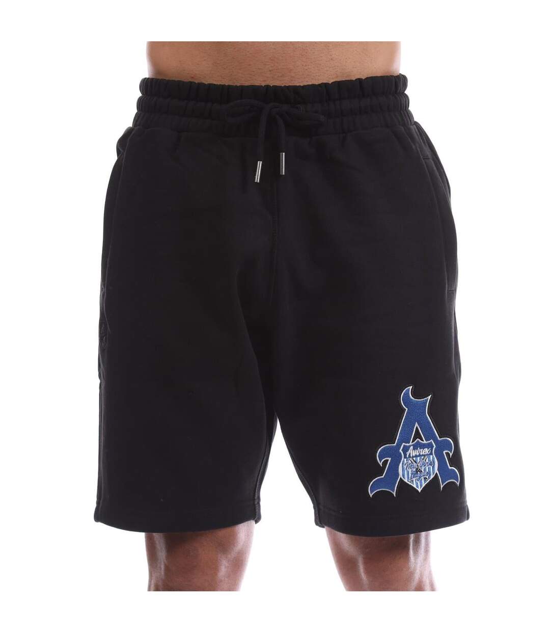 Mens Juniper Fleece Sweat Shorts Black Avirex-1
