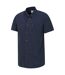 Mens Coconut Slub Short-sleeved Shirt Dark Blue Mountain Warehouse-1