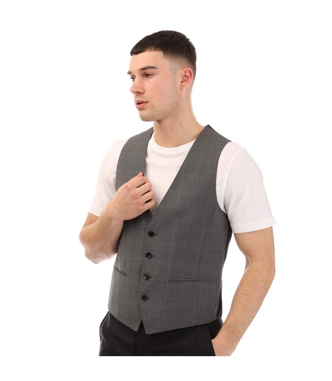 Gilet Huge6 Homme Gris Hugo Boss-2