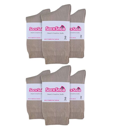 Womens Plain Cotton Rich Socks | 12 Pair Multipack | Sock Snob | Thin Comfy Colourful Crew Ankle Socks for Ladies