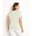 Pull doux col rond sans manches effet rayé-2