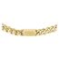 Mens Polished Stainless Steel Bracelet One Size Gold Boss-2