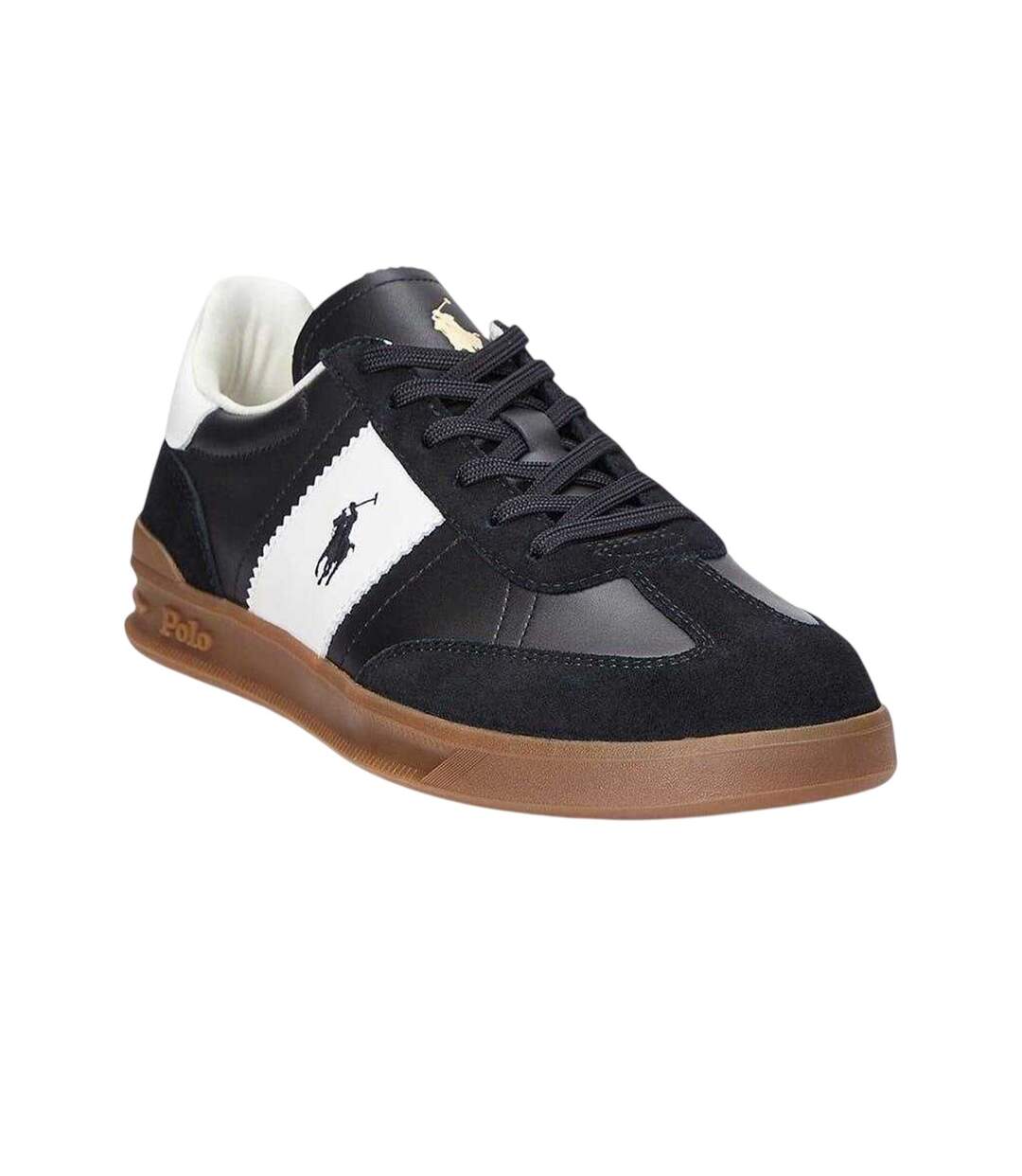 Baskets Aera Homme Noir Blanc Ralph Lauren-4