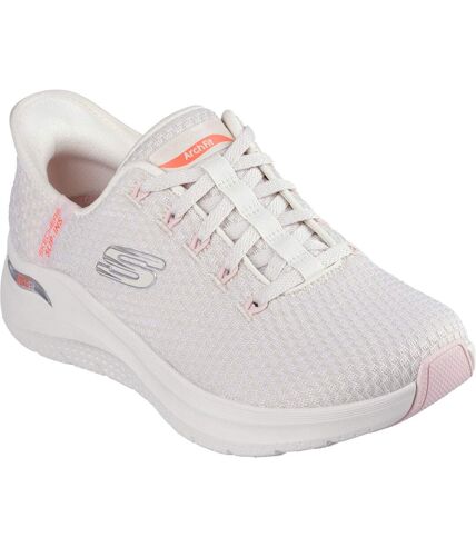 Womens/ladies 2.0 good energy arch fit trainers natural Skechers