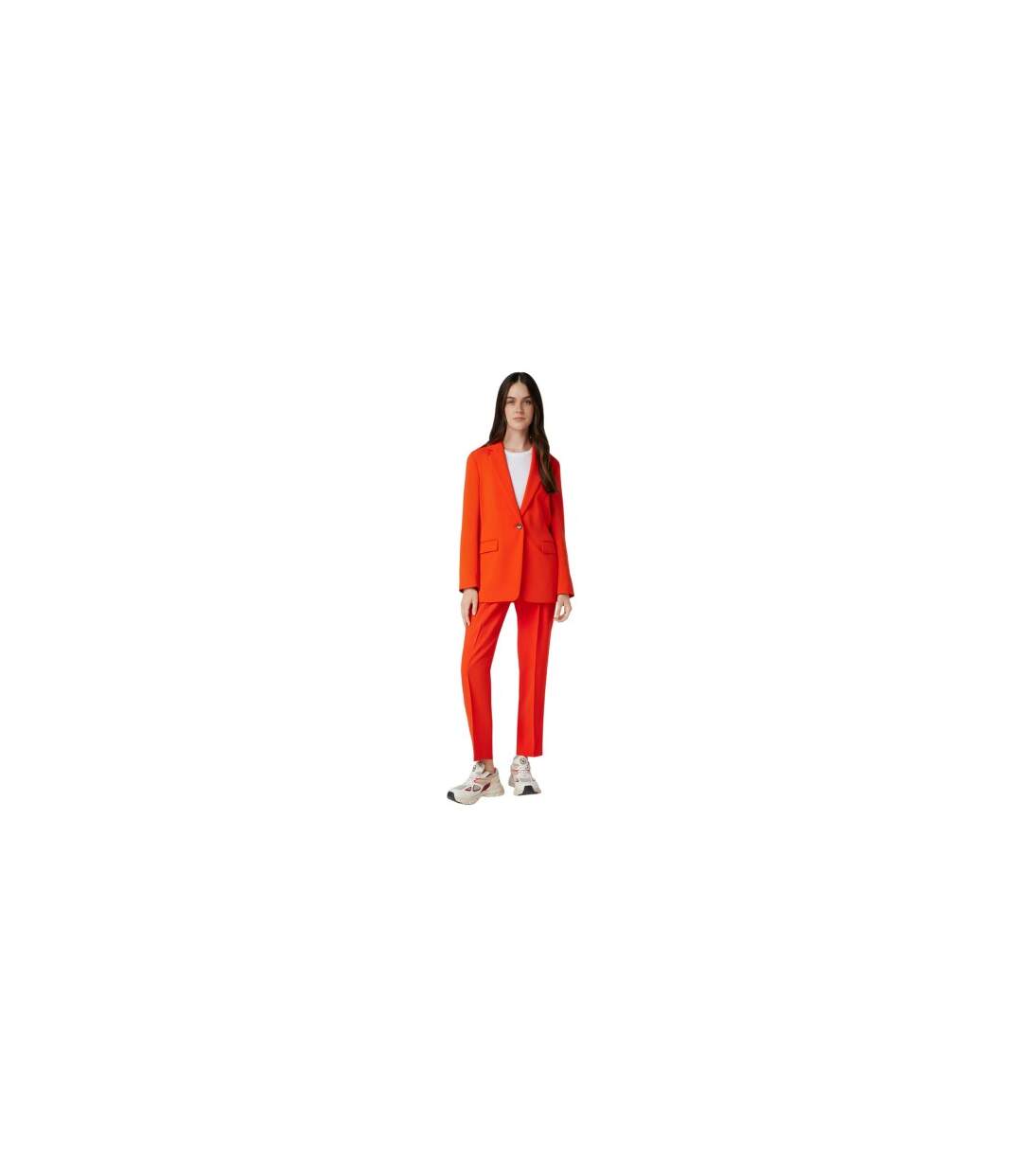 Womens/ladies Tiroko Regular Trousers Bright Orange Boss-1