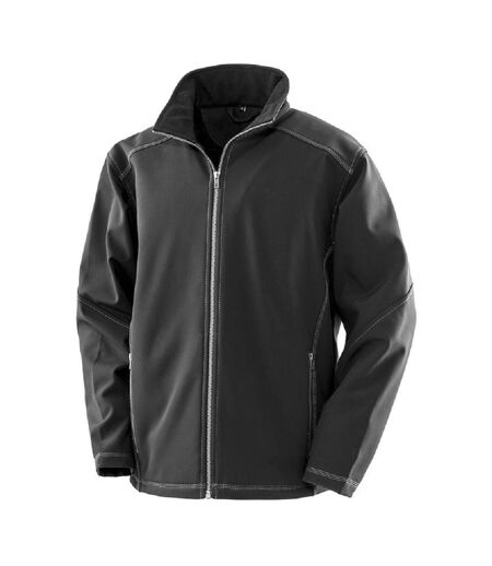 Result Mens Work-Guard Softshell Jacket (Black)