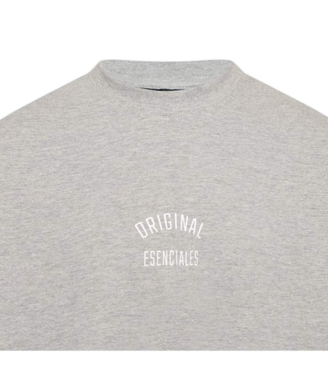 Mens Original Cotton T-shirt Grey Marl Luke-3