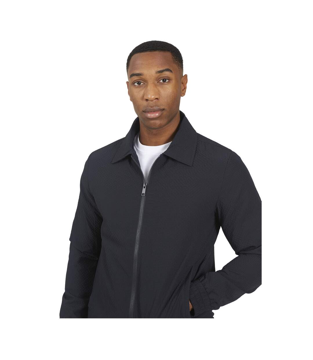 Blouson Harrington Homme Bleu Marine Brave Soul-3