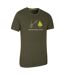 Mens may the forest be with you t-shirt khaki green Mountain Warehouse-2