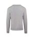 Mens Cotton Blend Ribbed Collar Regular Sweatshirt Grey Aquascutum-2
