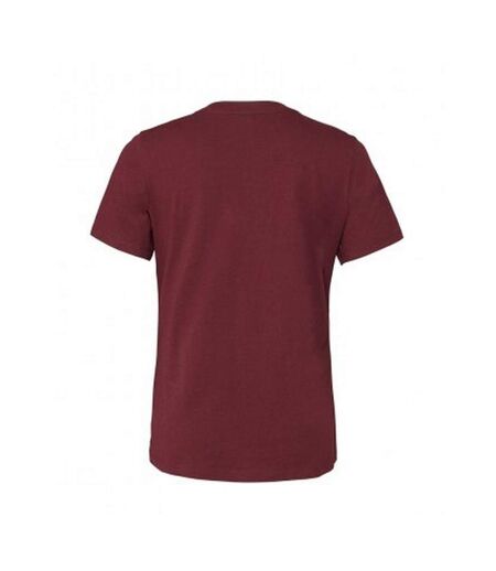 Womens/ladies relaxed jersey t-shirt maroon Bella + Canvas