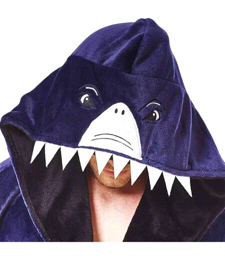 Robe De Chambre Motif/style Tête De Requin Homme Bleu Marine Keanu